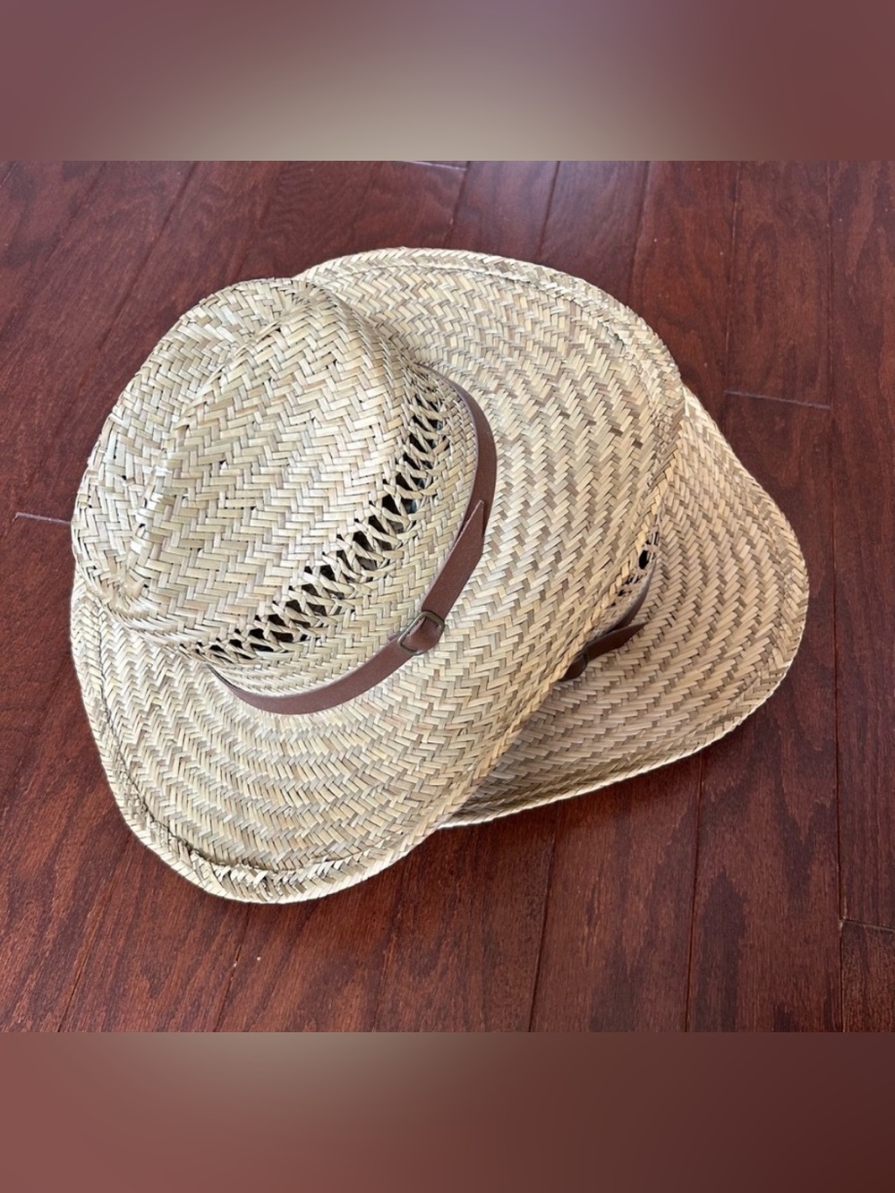 Unisex Straw Hats Western Hats Cowboy or Cowgirl Hats (Lot of 2) with Brown Band